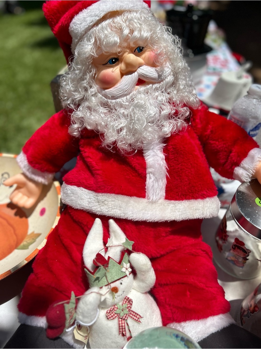 Vintage Classic Red Santa Plush Holiday Figurine - Unbranded Approx 18 in Tall